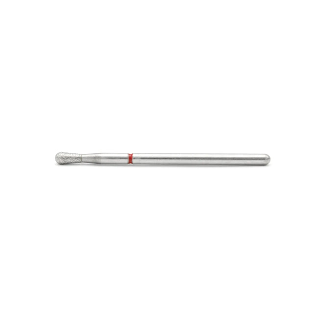 Diamond nail drill bit “Pear” 2.5*7 mm Red Taiwan - Diamond nail drill bits