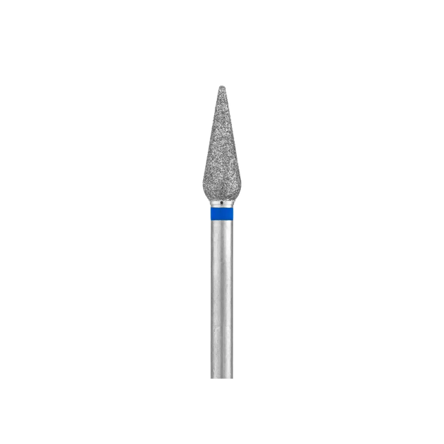 Diamond nail drill bit “Pear” Pointed 4.0*12 mm Blue - Diamond nail drill bits