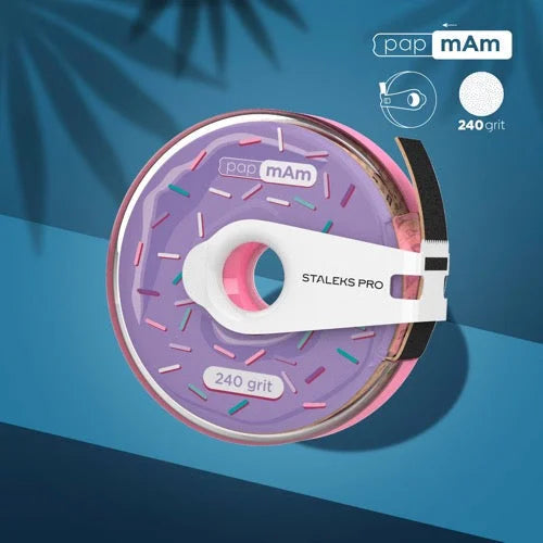 Disposable abrasive tape papmAm in a plastic case Staleks Pro Expert 240 grit ATC-240 - Disposable abrasive tape