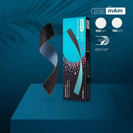 Disposable files double-sided for straight base papmAm Mix 100/180 grit (50 pc) Staleks Pro - Disposable nail file