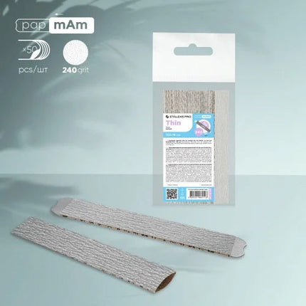 Disposable files for straight base papmAm Smart 22 240 grit (50 pcs) Staleks Pro - Disposable nail file