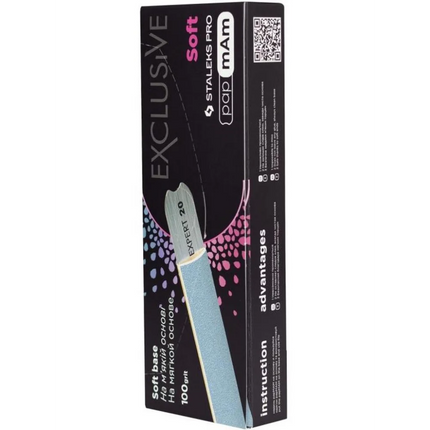 Disposable files (soft foam layer) papmAm Exclusive 20 100 grit (25 Pcs) Staleks Pro - Disposable nail file