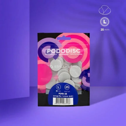 Disposable files-sponges for pedicure disc Pododisc Staleks Pro L (25 pcs) PDFB-25 - Disposable files for pododisc