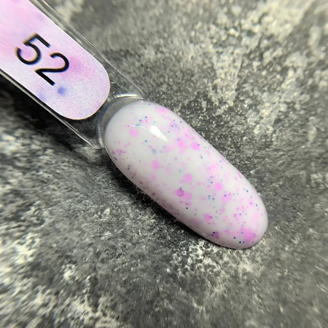 Edlen Cover Base Candy №52 Lapte cu fulgi albaștri și mov 17ml