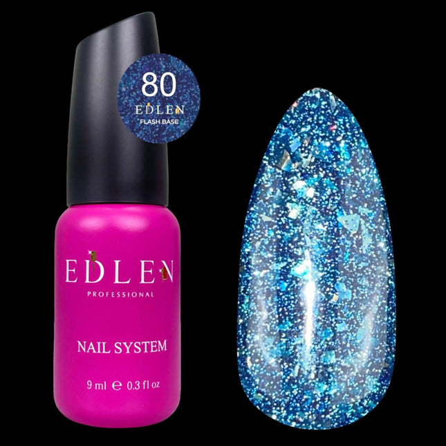 Edlen Cover Base Flash №80 Safir cu folie 9ml