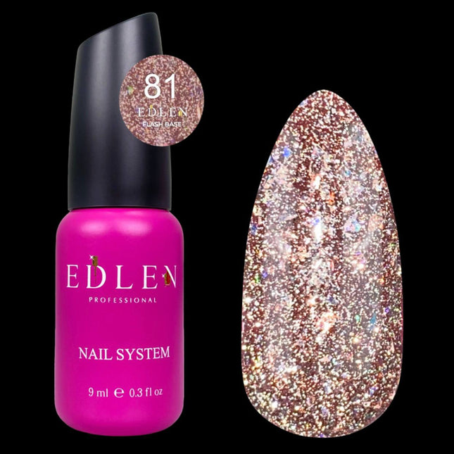 Edlen Cover Base Flash №81 Brown Stone cu folie 9ml