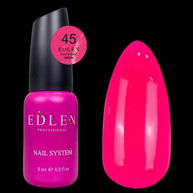 Edlen Cover Base Neon №45 Roz Aprins 9ml