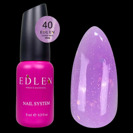 Основа Edlen Cover Base Pixie №40 Орхидея с блестками 9 мл
