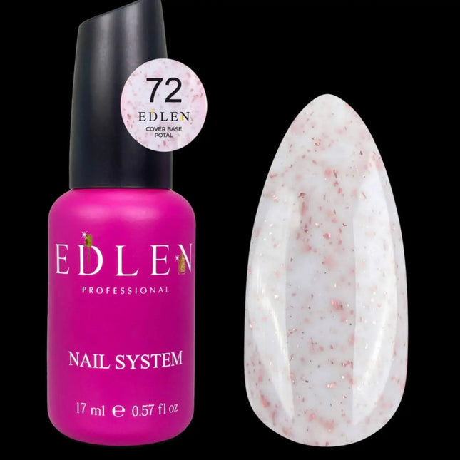 Edlen Cover Base Potal №72 Lapte cu folie de trandafir 17ml