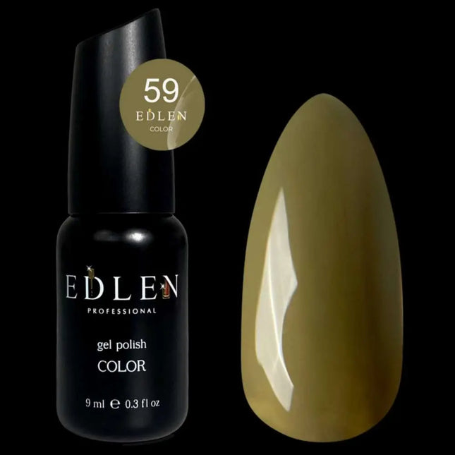 Ojă semipermanentă colorată Edlen №59 Verde măsliniu 9ml