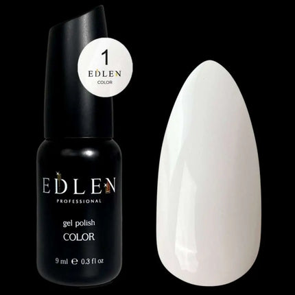 Гель-лак Edlen, колір №01 «Білий», 9ml
