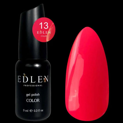 Lac de unghii semipermanent Edlen, culoarea №13 Roz neon, 9ml
