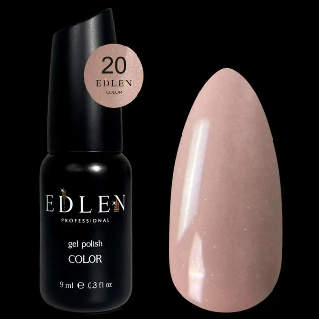 Edlen Gel Polish Color №20 Grey Beige with gold shimmer 9ml