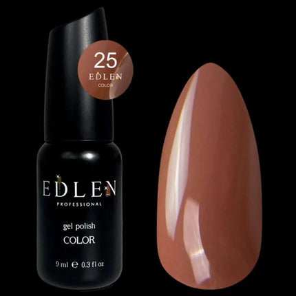 Ojă semipermanentă colorată Edlen №25 Maro cald 9ml