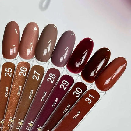 Гель-лак Edlen, цвет №26 «Закат Улуру» с золотым Shimmer, 9 ml
