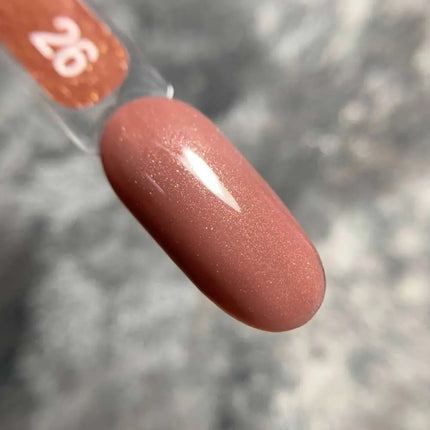 Гель-лак Edlen, цвет №26 «Закат Улуру» с золотым Shimmer, 9 ml