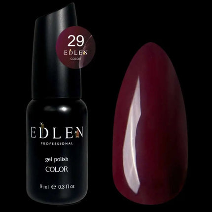 Ojă semipermanentă Edlen, culoarea №29 Cireașă coaptă, 9ml