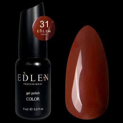 Гель-лак Edlen, колір №31 «Коричневий», 9ml