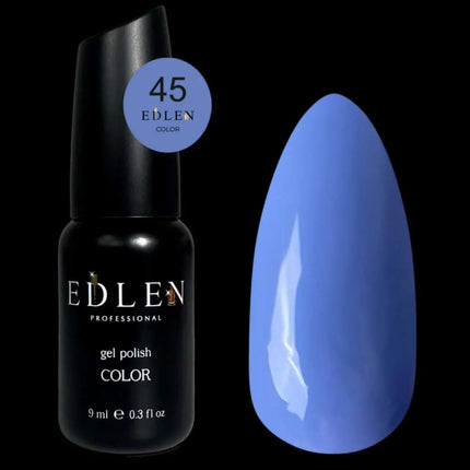 Гель-лак Edlen, колір №45 — блакитний із лавандовим підтоном, 9 мл