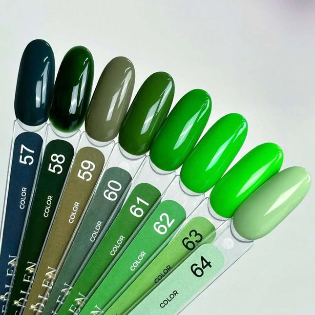 Ojă semipermanentă colorată Edlen №57 Viridian, 9ml