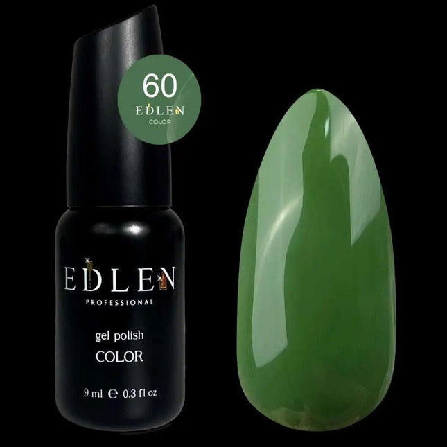 Ojă semipermanentă Edlen, culoarea nr. 60, verde sparanghel, 9ml