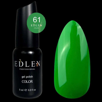 Гель-лак Edlen, цвет №61 «Зелёный», 9ml