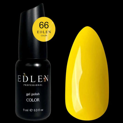 Гель-лак Edlen, цвет №66 «Яичный желтый», 9ml