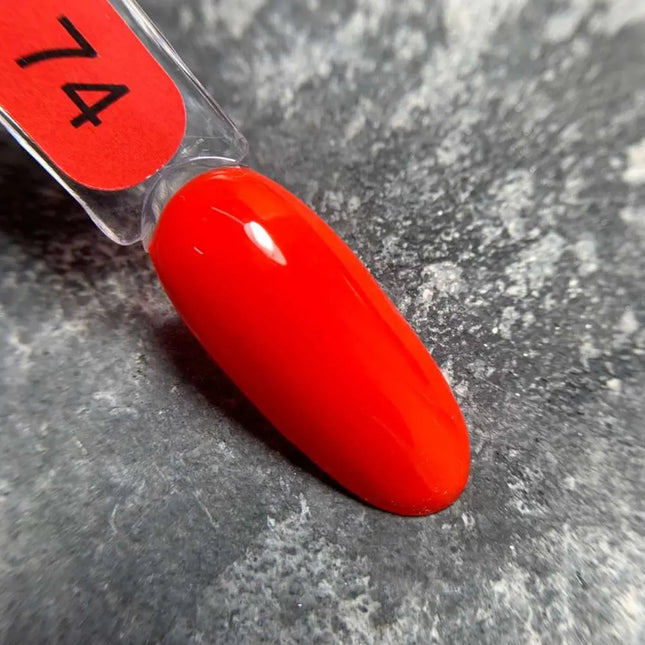 Ojă semipermanentă colorată Edlen, nuanța nr. 74, roșu stacojiu intens, 9ml