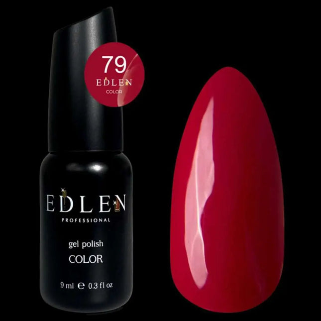 Ojă semipermanentă colorată Edlen №79 Rubin deschis 9ml