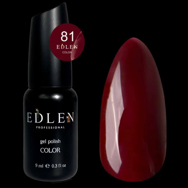 Ojă semipermanentă Edlen, culoarea №81 Ruby, 9ml
