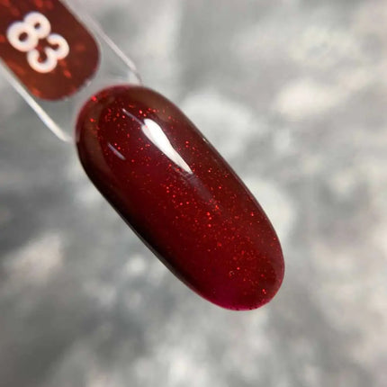 Edlen Gel Polish Color №83 Rich Red with Shimmer 9ml