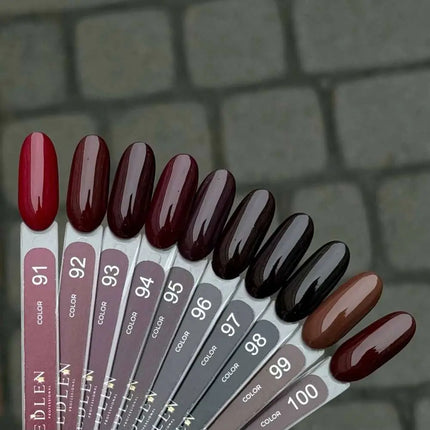 Ojă semipermanentă Edlen, culoarea №95 Ciocolată burgundy, 9ml