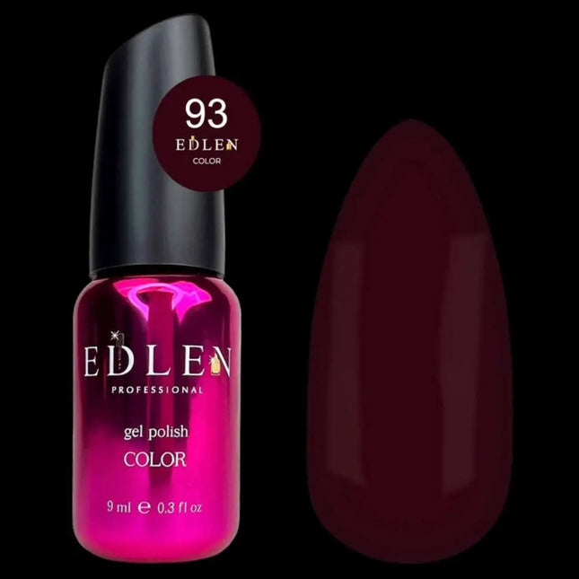 Oja semipermanentă Edlen, nuanța №93 Burgundy Rose, 9ml