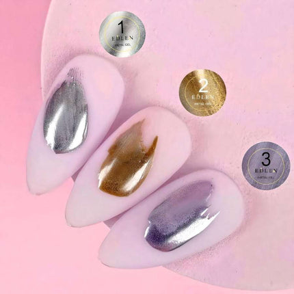 Vopsea gel metalică Edlen culoare auriu 5ml