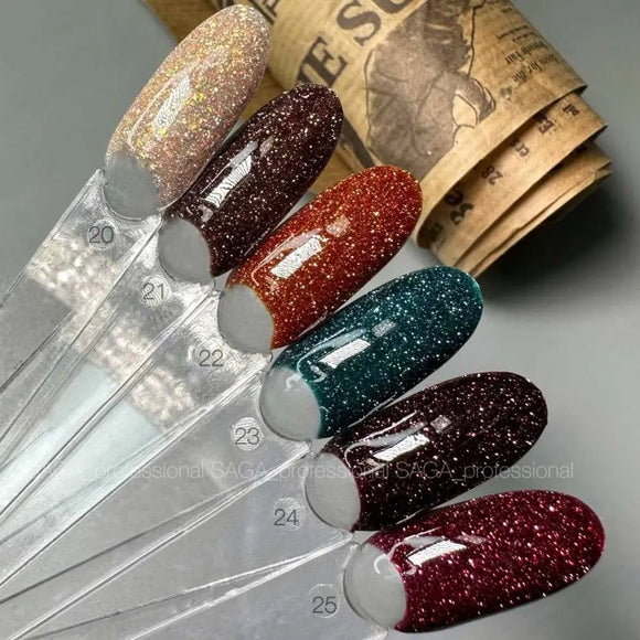 Saga Fiery Gel Polish №25 Garnet 10ml