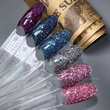 Saga Fiery Gel Polish №28 Azuriu cu folie 10ml