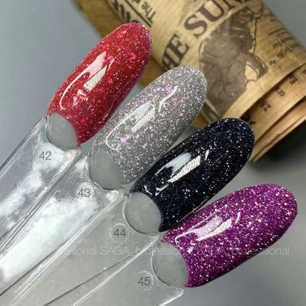 SAGA Gel Polish Fiery №42 Zmeură French cu folie 9ml