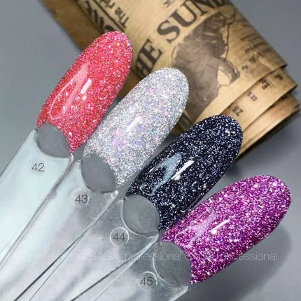 SAGA Gel Polish Fiery №42 Zmeură French cu folie 9ml