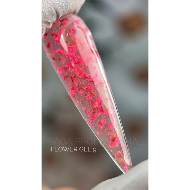 Flower Gel №9 5 ml Saga Professional - Gel paint