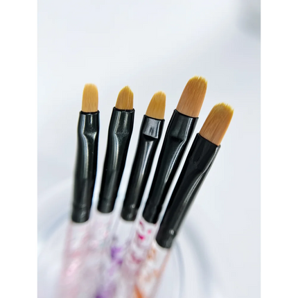 Gel Brush Straight with dots set 5 psc - Nail Art Brushes