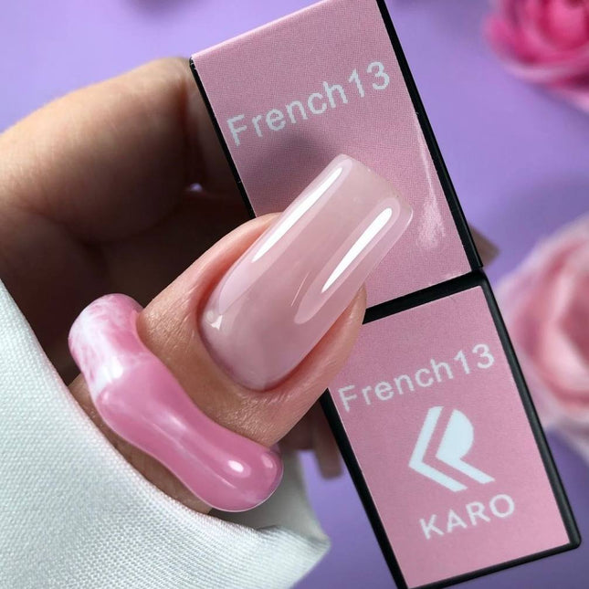 Гель-лак French 13 прозрачный светло-розовый 8ml KARO