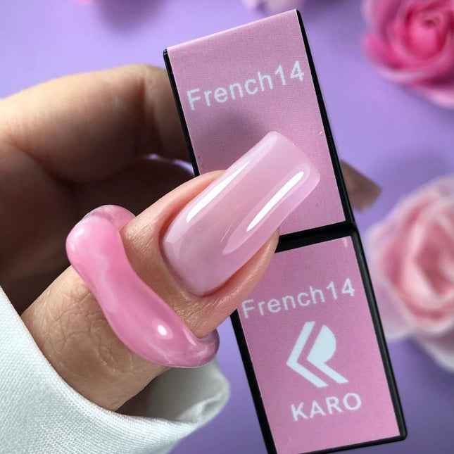 Гель-лак French 14 полупрозрачный розовый 8ml KARO