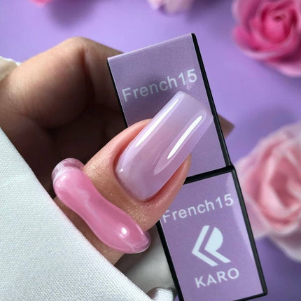 Gel Polish French 15 lavandă deschisă translucidă 8ml KARO