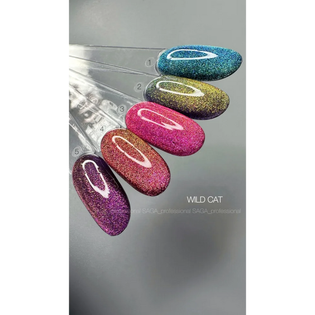 Gel polish Wild Cat №2 9 ml Saga Professional - Gel Nail Polish