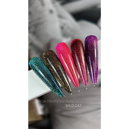 Gel polish Wild Cat №5 9 ml Saga Professional - Gel Nail Polish