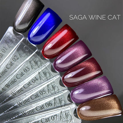 Gel polish Wine Cat №4 10 ml Saga Professional - Gel Nail Polish