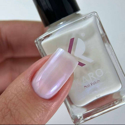 Лак для нігтів Karo 1 молочний з ефектом натирання 8ml