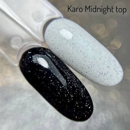 Топовое покрытие Midnight с блестками 10 мл Karo