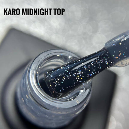Топовое покрытие Midnight с блестками 10 мл Karo