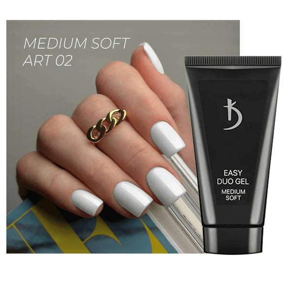 Гель Kodi Easy Duo Gel средней мягкости для дизайна ногтей, №02, 60 г